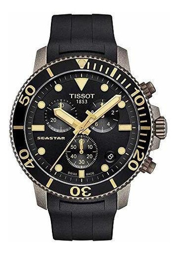 Tissot Seastar 1000 C Cronógrafo De Cuarzo Con Esfera Negra 