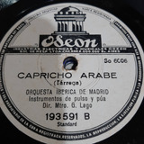Pasta Orquesta Iberica Madrid G Lago Odeon C183
