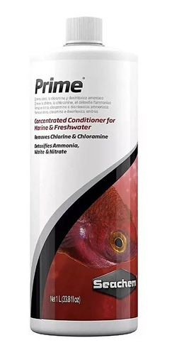 Condicionador De Água P/ Peixes Ornamentais Seachem Prime 1l