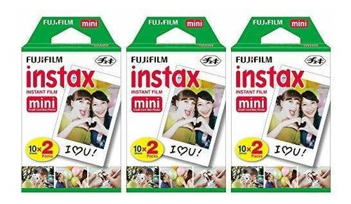 Fujifilm Instax Mini Instant Film (3 Paquetes Dobles, 60 Im