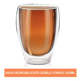 Vaso Vidrio Borosilicato Doble Pared 350ml Termoresistente