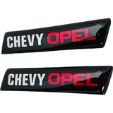 Emblemas Laterales Universales Chevy Opel Negro Rojo 2 Pzas