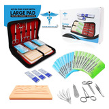 Suture Practice Kit W Libro Electrónico De Guía De Sutura.