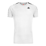 222 Banda Camiseta Coen Slim Blanca Manga Corta Hombre Kappa