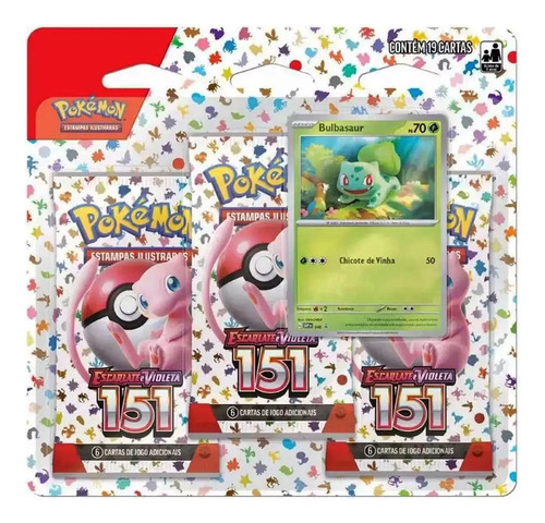 Blister Triplo Pokémon Escarlate E Violeta 151 Bulbasaur