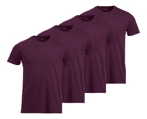 Kit 4 Camisetas Masculinas Básicas Algodão Premium By Zaroc