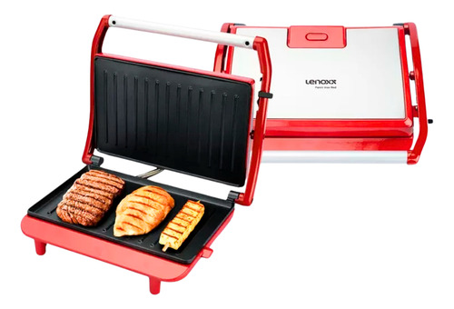 Grill E Sanduicheira Panini Pgr155 Antiaderente Lenoxx 110v