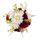 Buquê Bouquet Noiva Casamento Civil Marsala E Branco