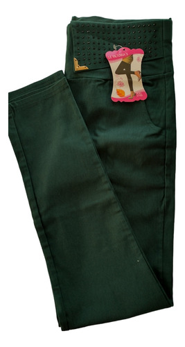 Pantalón Le Victorias De Bengalina Verde Musgo Mujer T. Xxl 