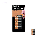 Pilha Aaa Duracell Alcalina Pack Cartela 16 Unidades Pequena