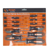 Juego Atornilladores Phillips-planos 11 Pzs Cr-v Smart-tools