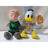 Lote 2 Peluches, Pato Donald Y Charlie Brown (vintage).