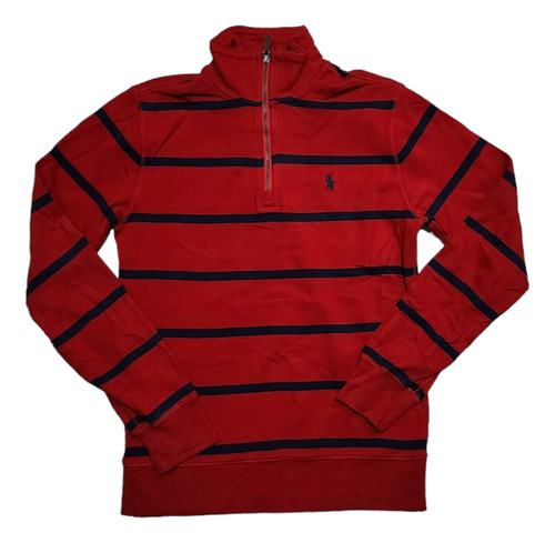 Sueter Ralph Lauren Adolescente L 14-16 Rojo Lineas