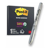 Post-it Preto Bloco De Notas Adesivas 60 Folhas 3m