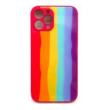 Funda Case Rainbow Arcoiris Para iPhone Con Protección