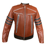 Chamarra Piel Gruesa Moto Tipo Wolverine Dep Protecciones 