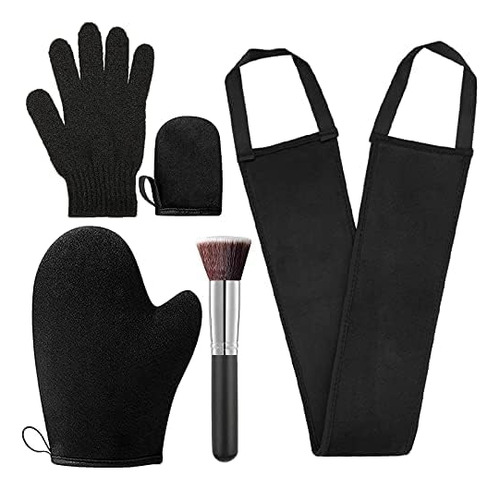 Kit De 5 Mitones Aplicadores De Auto Bronceador Steugo,...