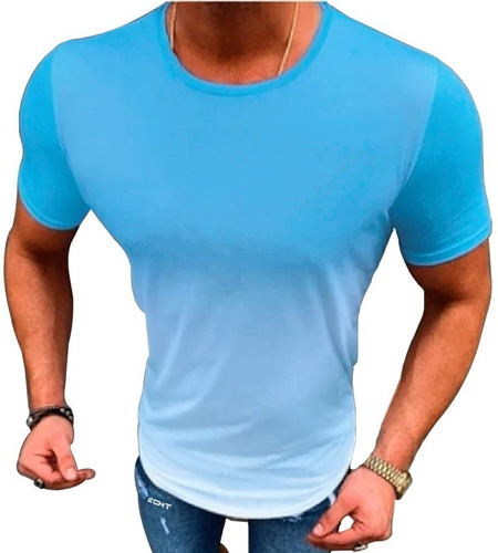 Playera Licra Casual Deportiva Playa Moda Degradado 7006 Am7