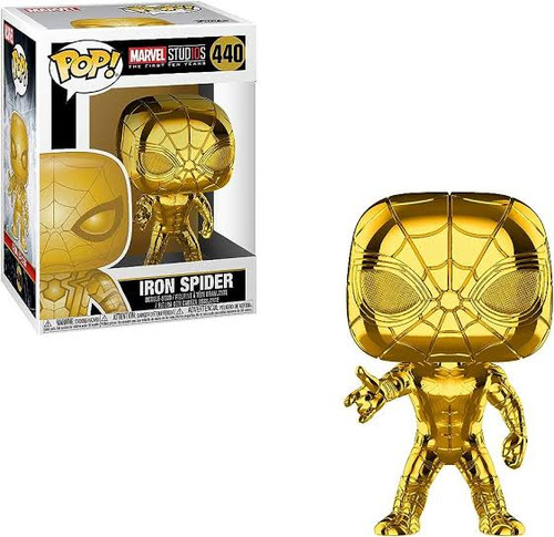 Funko Pop Ironman Spider Gold 440 Chrome 1st Ten Years 