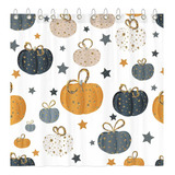 Juego De Cortinas De Ducha Funnytree Otoño Calabaza Estrella