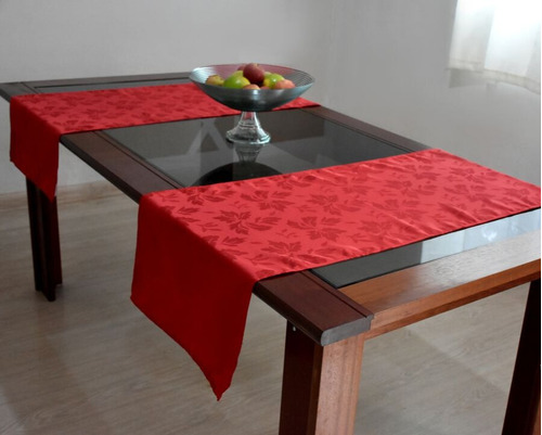 2 Peças Caminho De Mesa Em Jacquard Mesa Posta 1,40 X 0,40