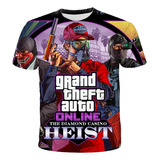 Camiseta De Hombre Con Estampado 3d Grand Theft Auto