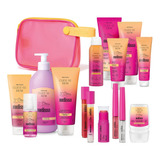 Kit Completo Melissa 16 Itens Cuide Se Bem Boticário Body Splash Gloss Hidratante Creme Mãos Blush Sabonete Liquido Delineador Leave In Necesseire