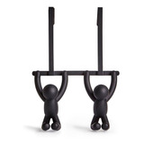 Cabideiro Para Porta Buddy Umbra 2 Ganchos Preto 31,5x21,5cm