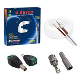 Kit Instalação 4 Câmeras De Segurança Cabo Cftv E Conectores