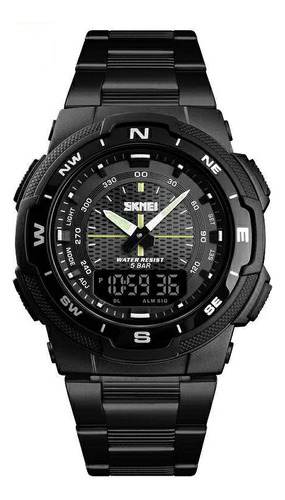Reloj Deportivo Skmei 1370 Black Digital Anadigi Para Hombre
