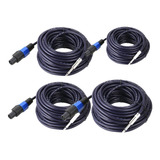 Pack 4 Cables Bafle Speakon Plug 10 Mts. Envio Gratis