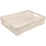 Cesto Organizador Juta A3 11,5 Litros Bege 45x32x9,5 Cm