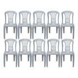 Kit 10 Cadeiras Plástico Bistrô Mais Resistente Do Brasil
