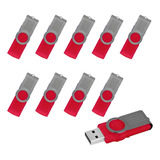 10 Adaptadores Lector Memoria Micro Sd Hc A Usb Memoria Color Rojo