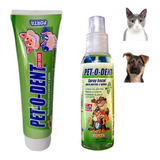 Combo Pet O Dent Pasta Dental Spray Antisarro Perros Gatos