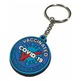 Llavero De Goma Softpinz Vaccinated Vacunado Vs. Covid-19 