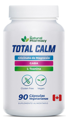 Total Calm Sueño Ansiedad Glicinato Magnesio Gaba Teanina Natural 60 