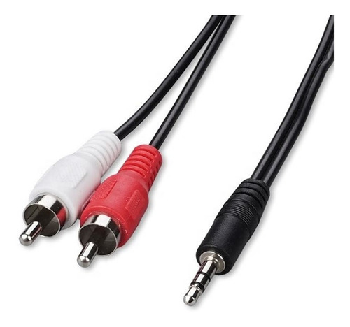 Cable Audio Rca (blanco Y Rojo) Miniplug 3.5mm Jack 3 Metros
