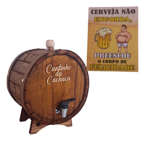 Pingometro Suporte Parede Para Cachaça + Placa Decorativa