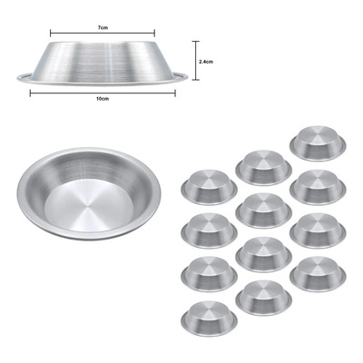 Pack 12 Moldes Aluminio 10cm Postres Tarta Pay Cheesecake Color Gris | MercadoLibre