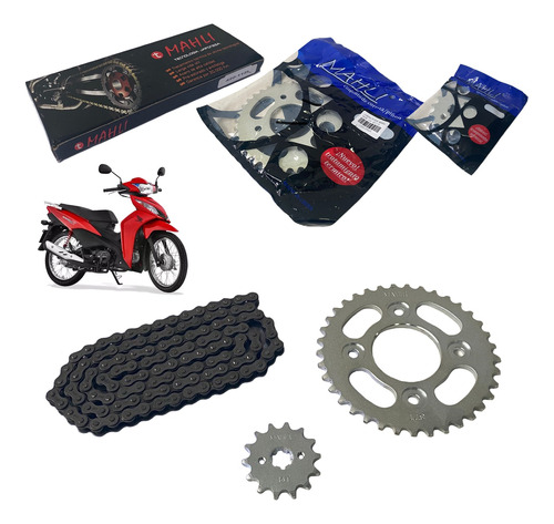 Kit Transmision Corona Cadena Piñón Honda Wave 110 S  