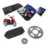 Kit Transmision Corona Cadena Piñón Honda Wave 110 S  