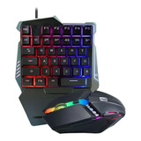      Kit Mouse Teclado Gamer Iluminado Teléfono Tablet Pc