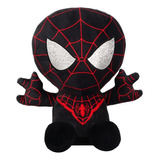 Peluche Grande Miles Morales Original Spiderman Negro 30 Cm