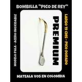 Premium!bombilla De Mate Pico Rey Pala Acero Inoxidable 19cm