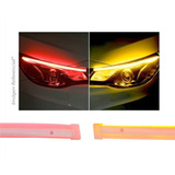 Tiras Led 60cm Para Auto  Color Rojo /ambar