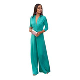 Mono De Pierna Ancha Informal Elegante Para Mujer