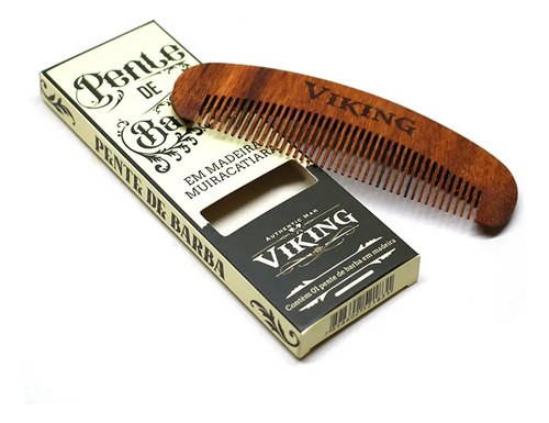 Pente De Barba E Cabelo Curvo Personalizado Viking Original