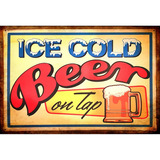 Placa Quadro - Decorativo - Ice Cold Beer - Churrasco (h064)