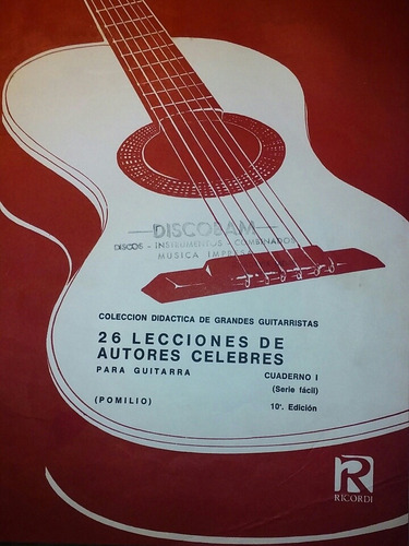 26 Lecciones De Autores Celebres Para Guitarra Pomilio I